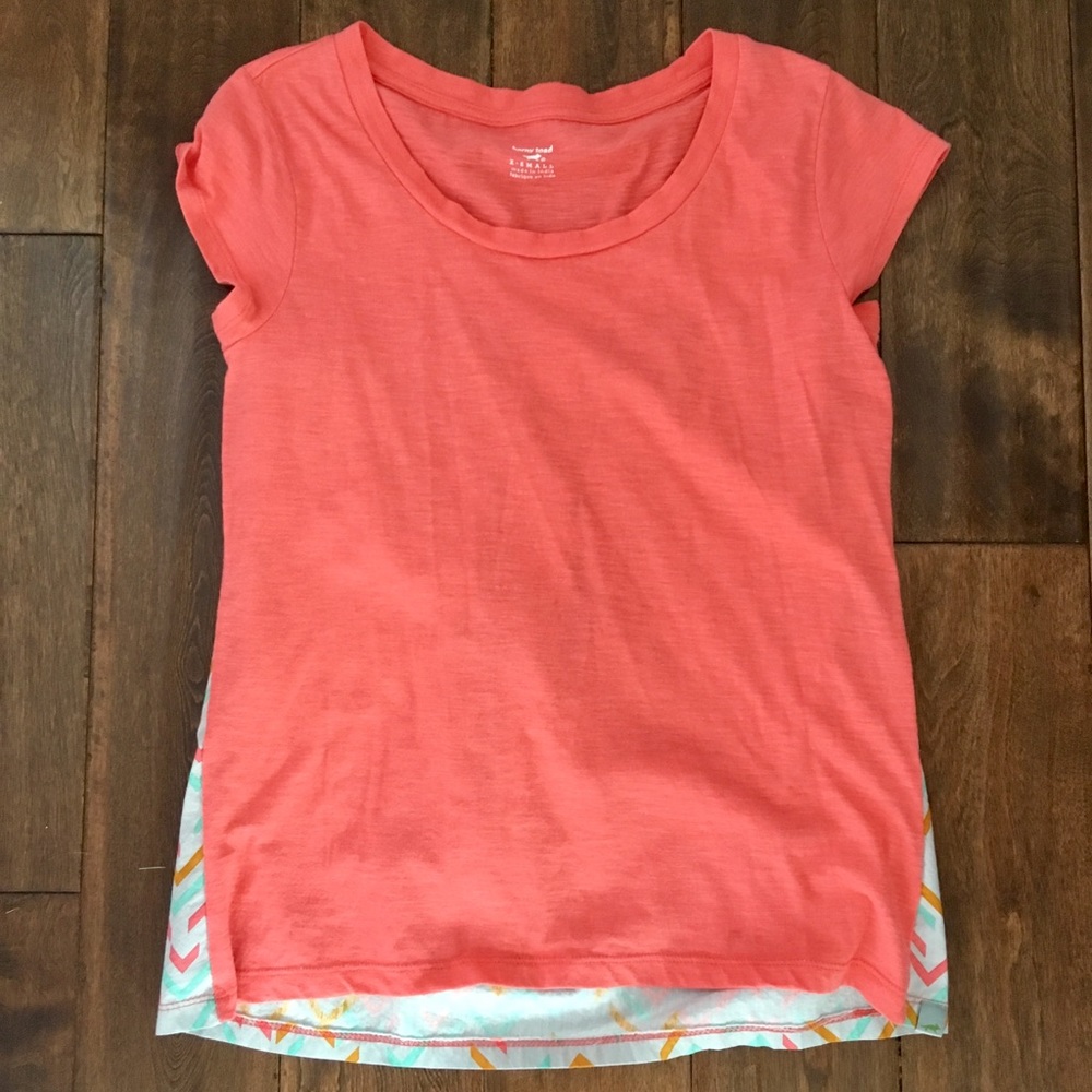 ❤️Fun Mix print/fabric Horny Toad shirt size XS